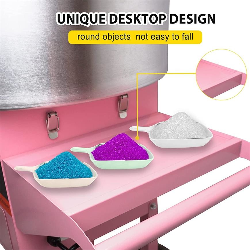 Floor Standing Electric Heating Candy Floss Machine Commercial With Wheel