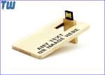 Wooden Credit Card 1GB Pendrives Flash Card 3D Laser Engraved Logo