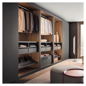 Quality Custom Set Wood Style 2024 Modern Modular Bedroom Walk-in Closet System for Apartment wholesale