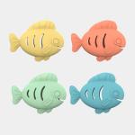 Wholesale colorful Bpa Free Food Grade Silicone Pet Dog Training Fish Shape Toys
