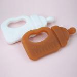 FDA BPA Free Baby Silicone Products Milk Bottle Teether Toy 10.5*5.5*1.5cm With