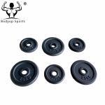 Black Paint Cast Iron Fitness Weight Plates Precise Weight For Weight Lifting