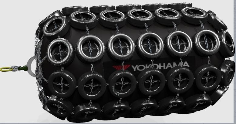 3.3*6.5m Black Pneumatic Rubber Fender Natural Rubber Fender Yokohama Fender