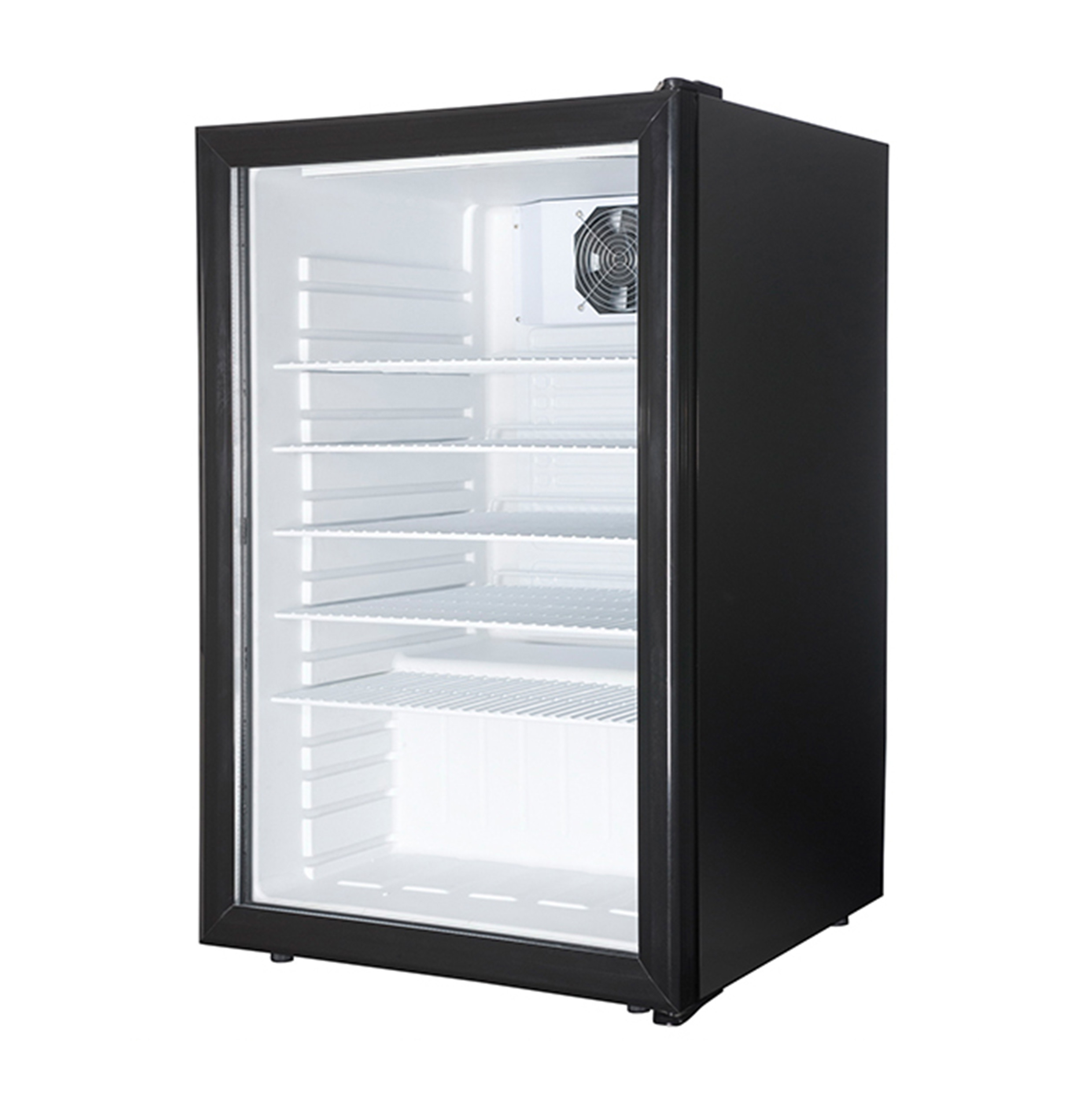 130L bar use beverage vertical cold drink small display fridge with glass door front SC130