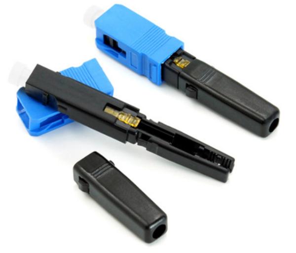 Plastic SC UPC Passive Electronic Components FTTH Fiber Optic Adaptor Fast