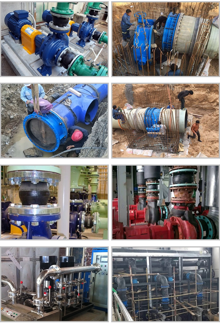 EPDM NR NBR rubber DIN ANIS carbon steel flange type single sphere rubber expansion joint