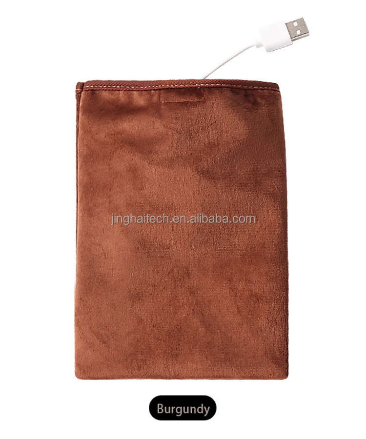 5v Usb Hand Warming Bag Multi Functional Flannel Material 14*20cm