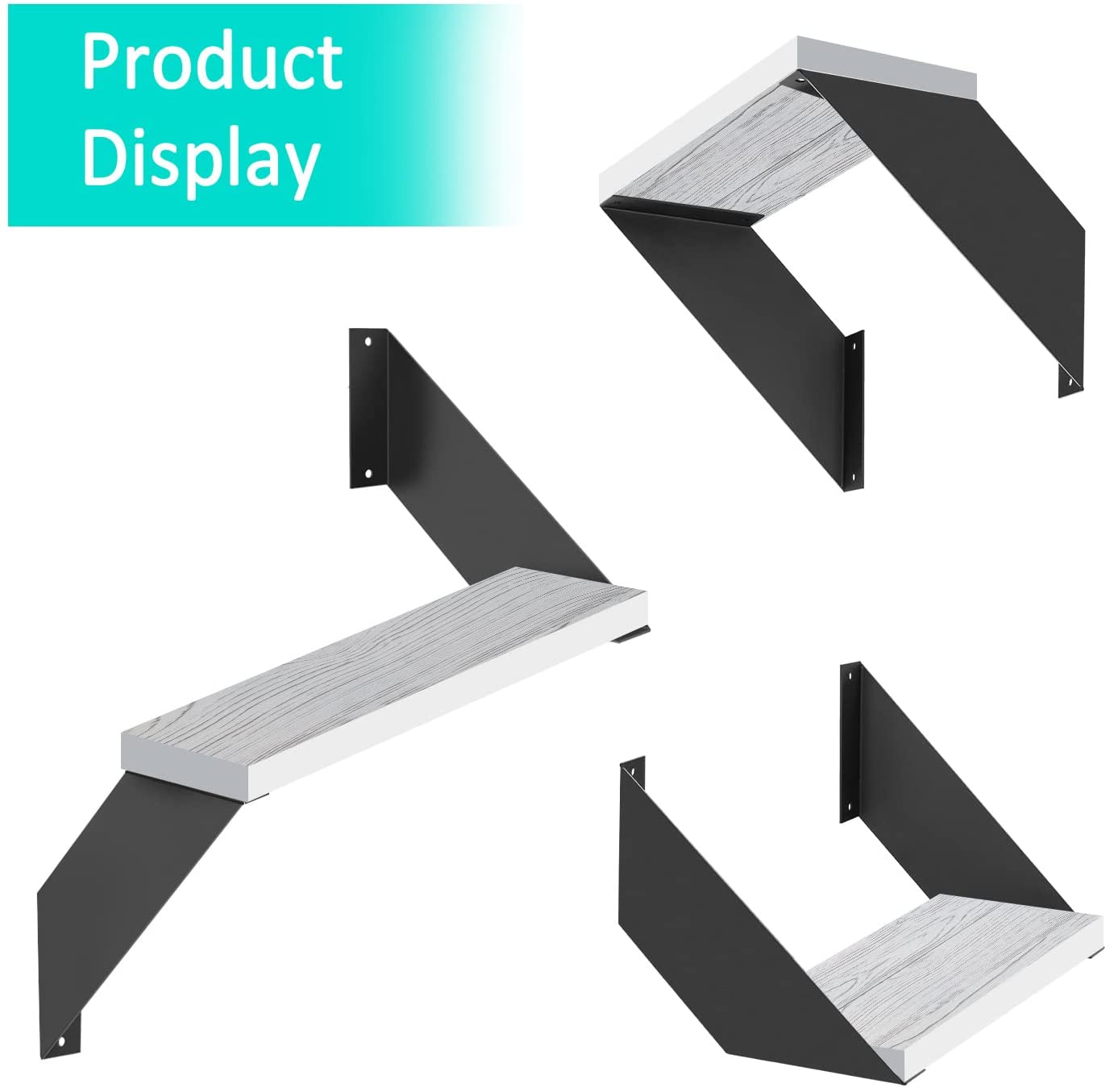 Space Saving Industrial Shelf Bracket for Customized Wall Mounted Shelves and Tables