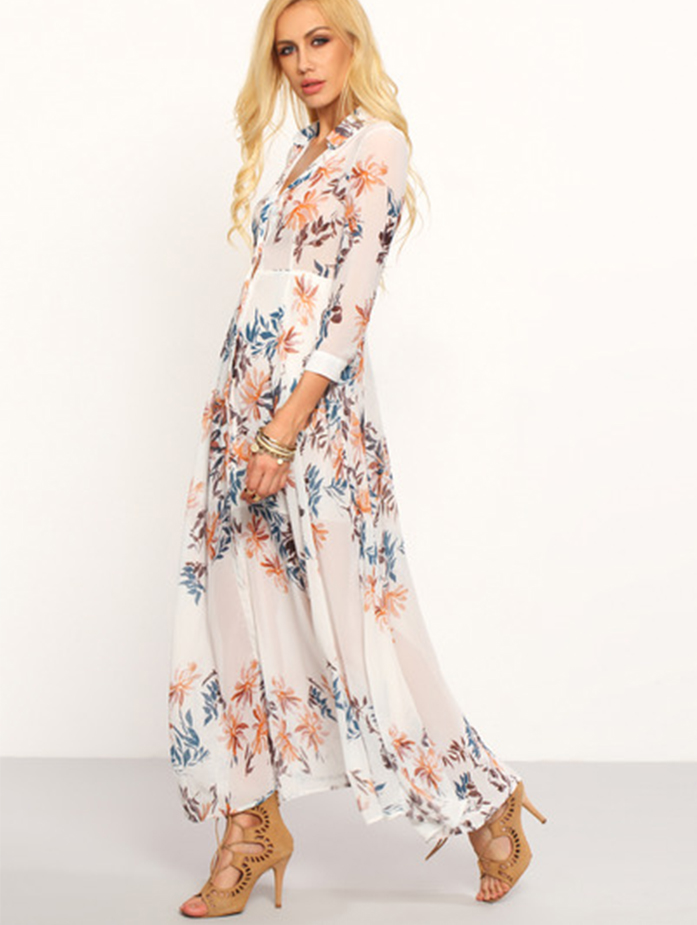 2018 New Style Chiffon Bohemian Long Dress