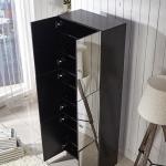 Apartment Brown Luxury 182cm 36 pairs Mirror Shoe Rack