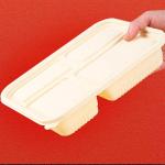 Degradable 3 Compartment Biodegradable Food Boxes Take Out Lightweight