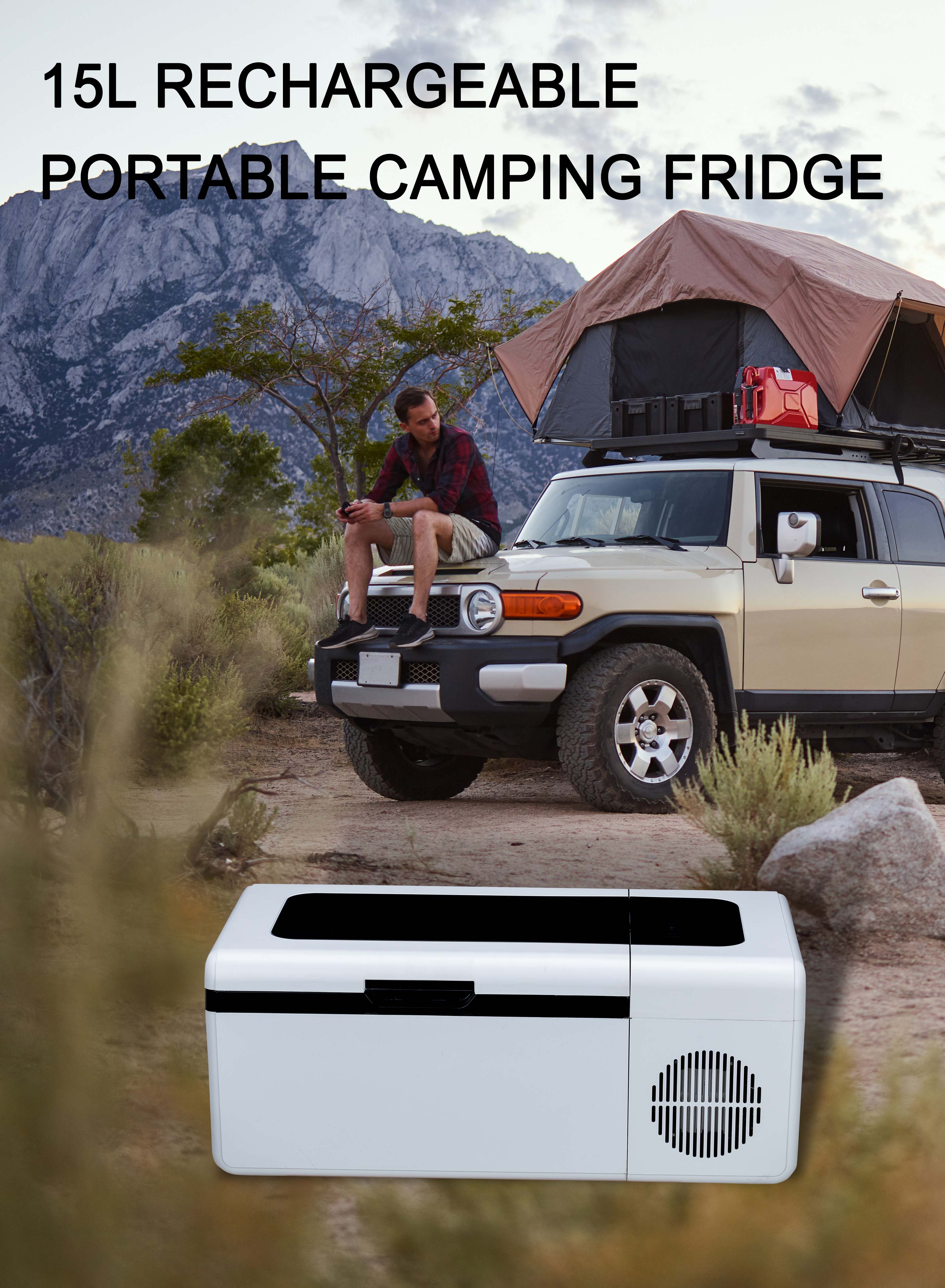 12L DC 12V Portable Refrigerator/Freezer Compressor Camping Fruit Fridge with 12V Power