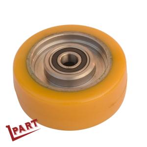 Quality OD 100mm Forklift Drive Wheel Polyurethane Caster Wheels With Ball Bearings wholesale