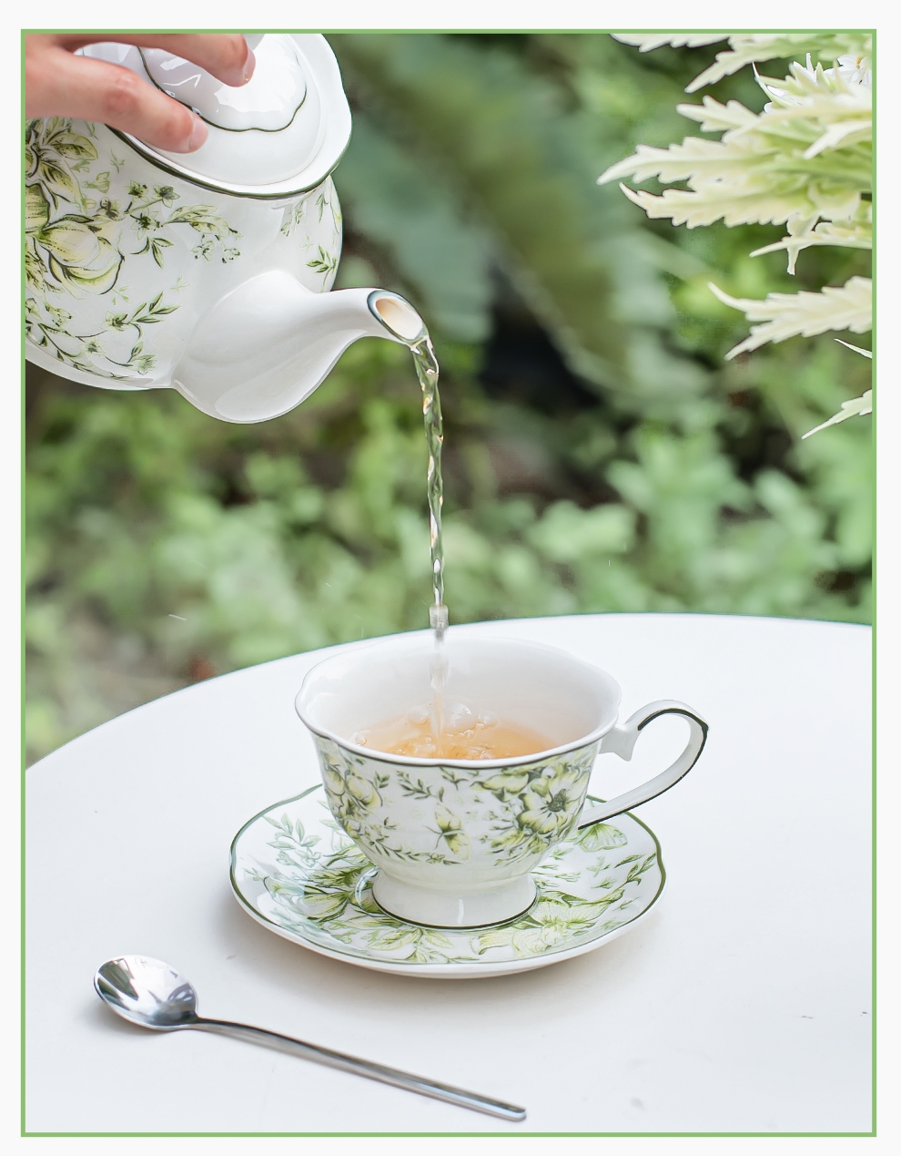 800ml Volume Europe Design Style Porcelain Coffee Tea Set for Afternoon Tea Gathering