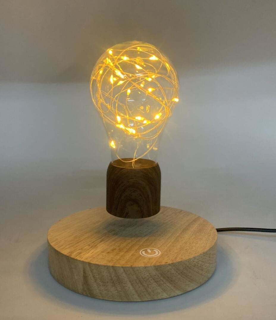 new promotion magnetic levitation floating desk lamp bulb light display racks