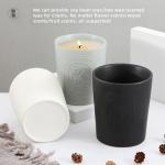 Matte Embossed Empty Ceramic Candle Jar Multi Colored With Wooden Lids