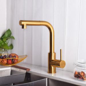 Quality 316 Marine grade stainless steel faucet 304 brass color kitchen pull out tap wholesale