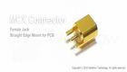 Gold Plated MMCX RF Coaxial Connectors , Straight Edge Mount Jack Female