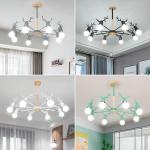 Modern wood chandelier horn deer Lampshade Kids room Girl room Chandelier(WH-MI
