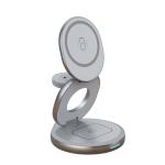 Strong Magnetic Metal Ce Travel Wireless Charger Non Rotatable 3 In 1 Apple