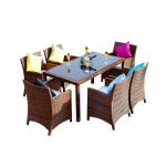 Rattan Outdoor Corner Sofa Set Waterproof High UV Resistance Modern Garden Chair