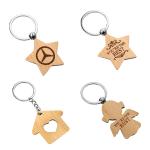 Personalized Wooden Keychains With Name Customized Round Sublimation Keyring
