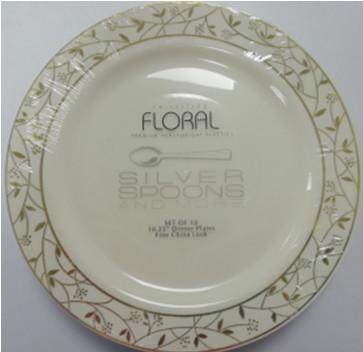Cheap 10.25 Inch Lace Design Wedding Party Plastic Plates, Fancy Salad Plates And Appetizer Plates For All Holidays &Occasions for sale