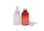 Flat Shoulder Essential Oil Bottle Empty Glass White Cosmetic Dropper Bottle