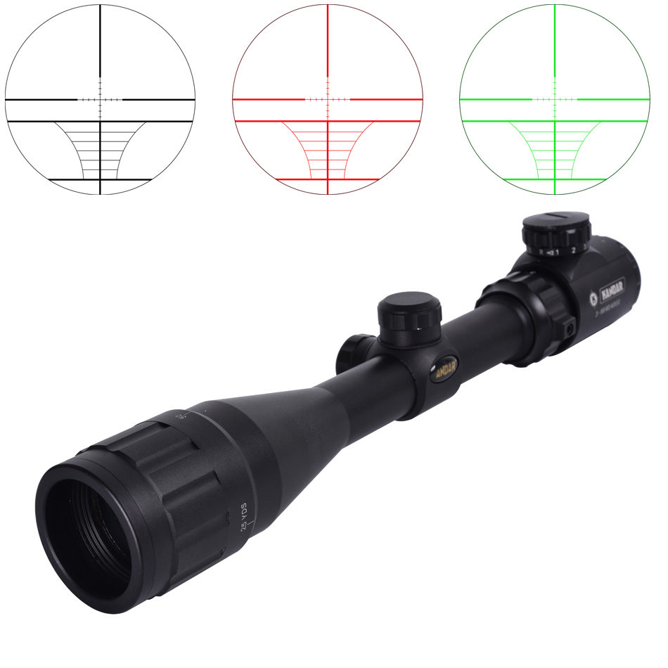 Outdoor Shooting 3-9x40 Scope with RGB Illuminated Sight and 40mm Objective Lens
