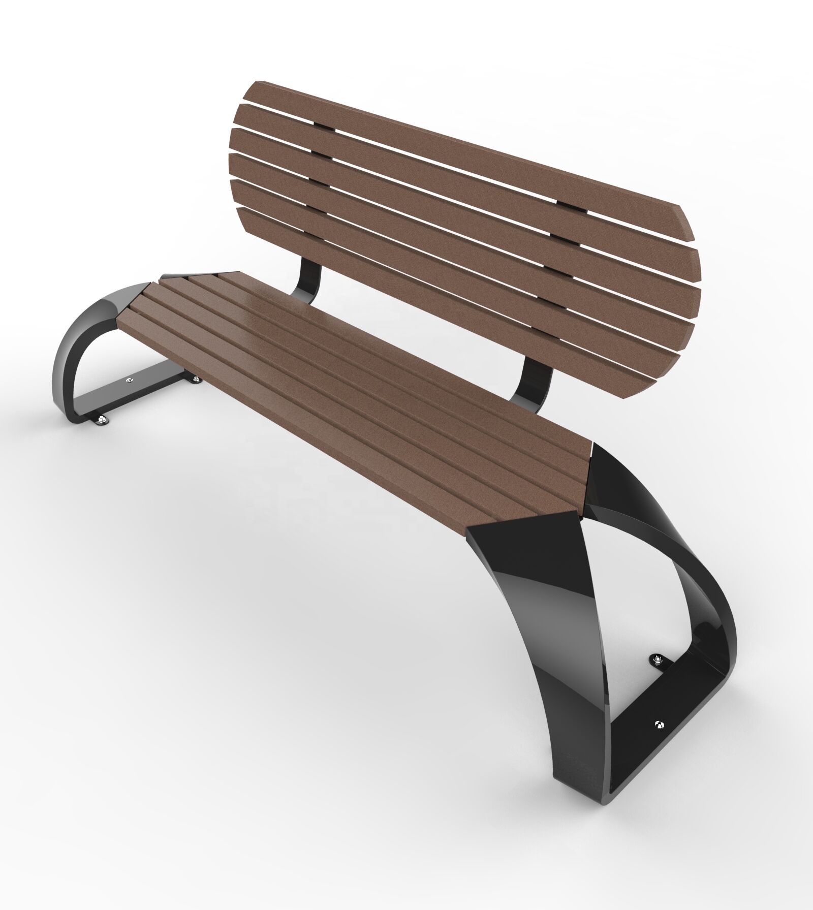 Modern Backless Outdoor Recycled Plastic Benches For Public Garden Landscaping
