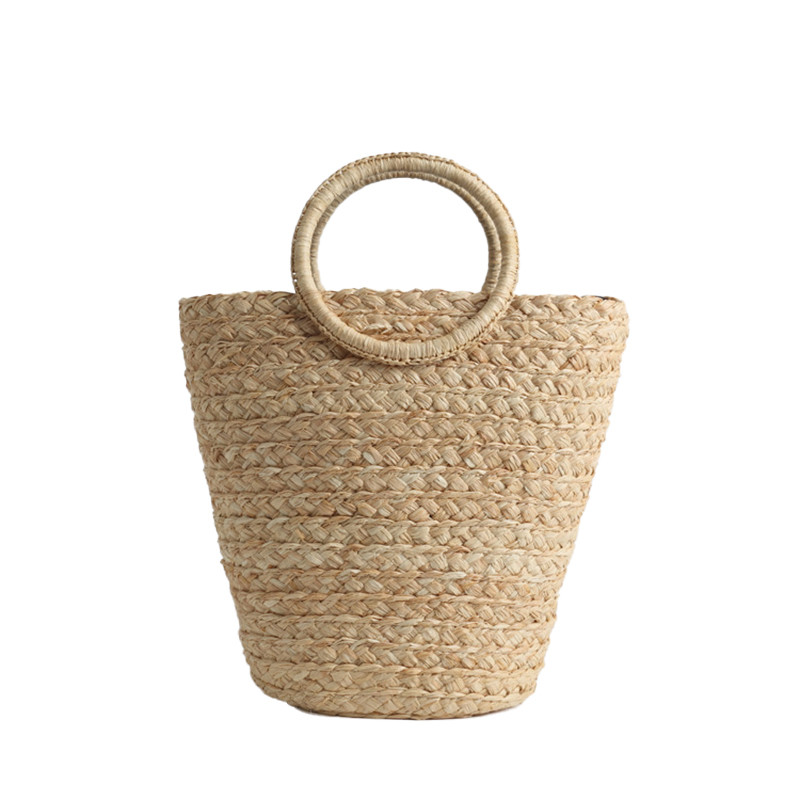 Purse Rattan Lafite Straw Bucket Personalised Womens Bags Crochet Woven