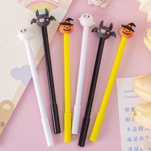 Quality Halloween Neutral Pen 0.5mm Pumpkin Ghost Bat Topping Smooth Writing Gel Ink Pen wholesale