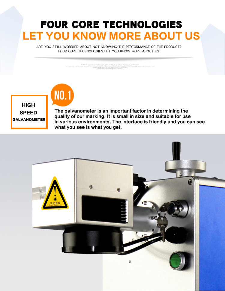 Free PC Fiber Laser Marking Machine Connected to the Computer/Laser Marking Machine Metal