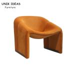 Office Single Seater Sofa Brown Luxury Velvet Armchair Hotel Lobby 76x67x70CM