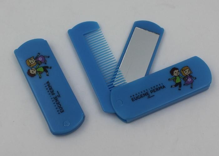 Eco - Friendly Hotel Foldable Mirror Comb Set In Bank And Office / Gift Mirror