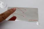 High Gloss Plain Waterproof Mirror Business Cards Metal Stainless Steel Engraved