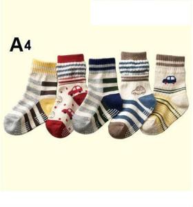 Quality Top selling knitted terry cotton boys hosiery in fancy design wholesale