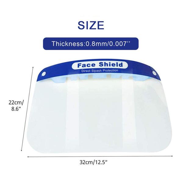 Disposable Protective Face Shield Transparent Face Protection Shield FDA CE