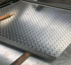 Quality ASTM DX51D Z181-Z275 Full Hard T Type / Tear Drop Gi Chequered Plate For Metal Roof wholesale