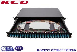 Quality 1U Drawer Slide Fibre Optical Rack ODF Terminal Fiber Patch Panel 24 Ports 48 Fiber FTTH 19'' wholesale