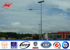 Quality 6m single arm galvanized solar street light poles for road lighting wholesale
