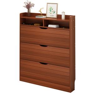 Quality Wooden 115cm Height 3 Tier Shoe Sideboard Cabinet For Livingroom wholesale