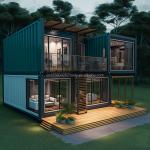 Steel Sandwich Panel Prefabricated Wooden Villa Container House with Modern