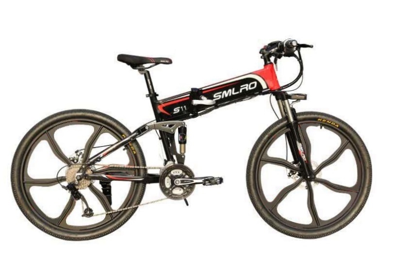 SMLRO Folding 26 Electric Bike With 13AH Lithium Battery 1.95 Width