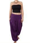 Purple Summer Women Jumpsuits And Rompers , Eco-Friendly Trousers
