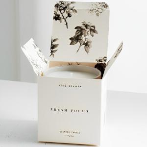 Quality UV Coating Paper Tuck Top Boxes Folding Square Scented Candle Storage Box wholesale