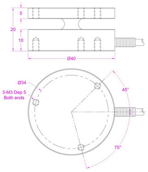 Compression_Force_Transducer_With_Flange_Mounting_Surface