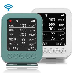 Quality LoRa Connected HCHO Smart Air Quality Monitor Meter 5V 2A 85dB wholesale