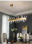 Mid century modern Rectangle Crystal Chandelier For Living Room Dining Room