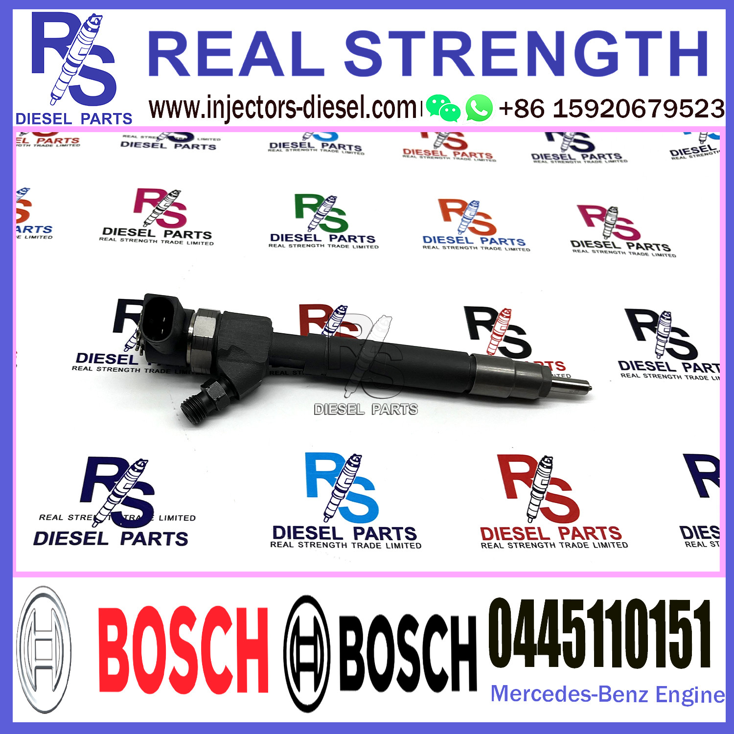 Diesel Fuel Common Rail Injector 0445110151 A6120700287 For Mercedes-Benz C30CDi Engine